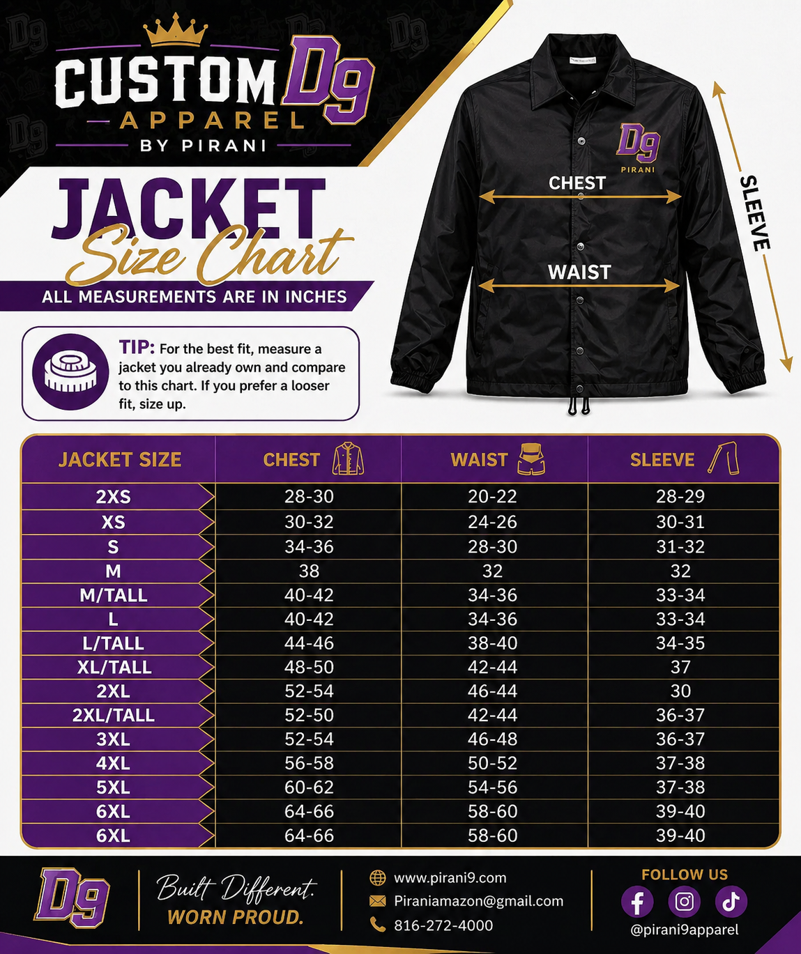 Black Premium Custom Line Jacket – Made to Order Coach Jacket with Personalization Options (Copy)