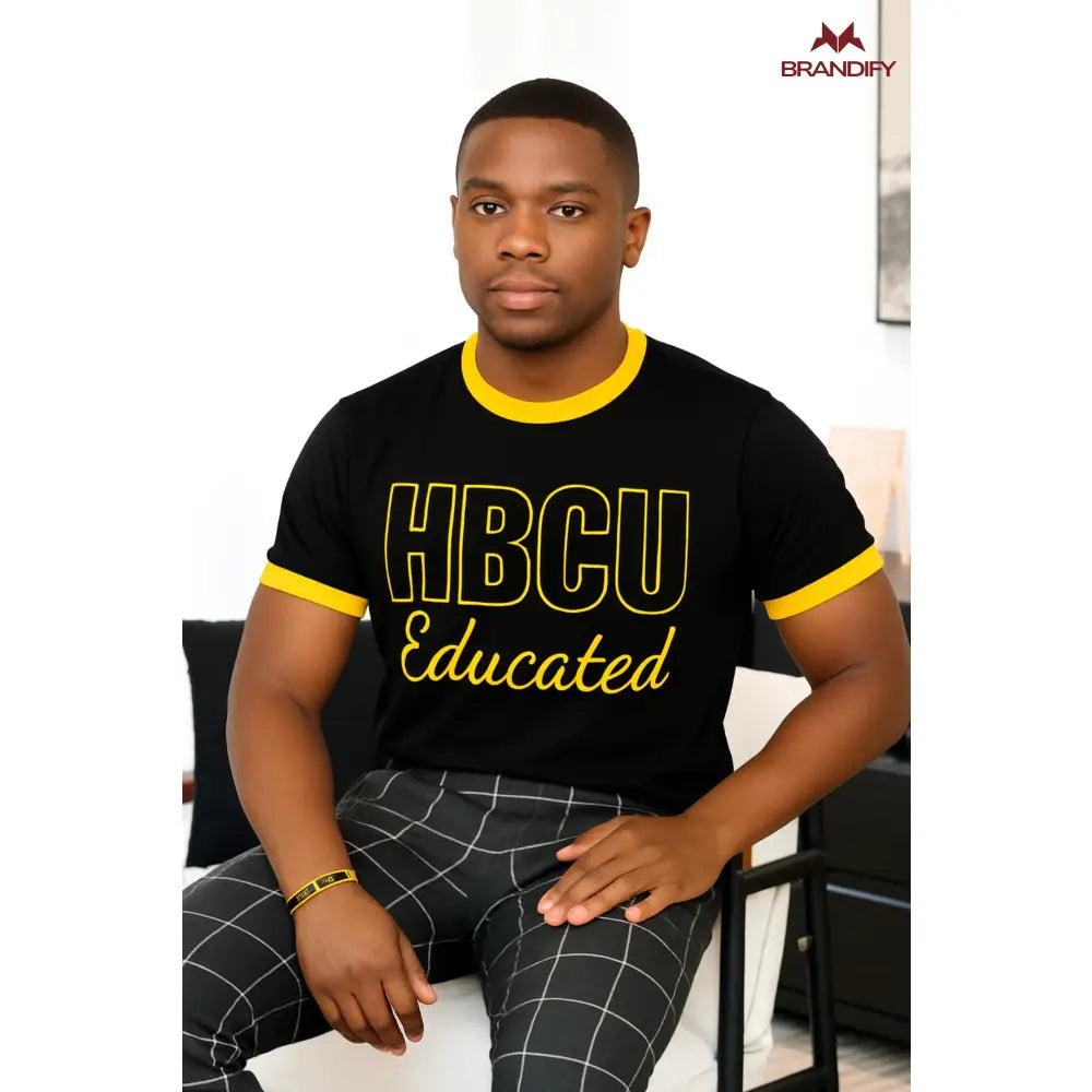 Custom Men's HBCU Chenille Tee front view with personalized college design