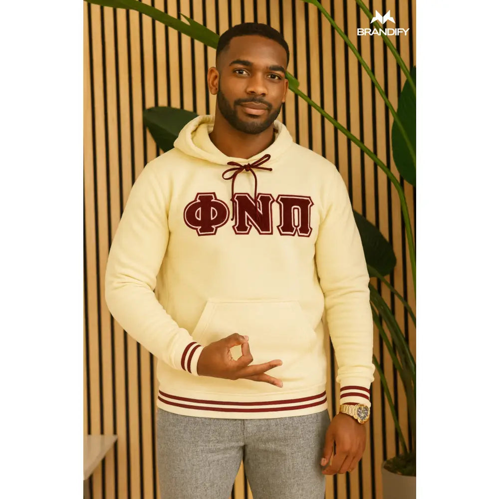 Custom Kappa Alpha Psi Chenille Tee front view with raised chenille Greek lettering