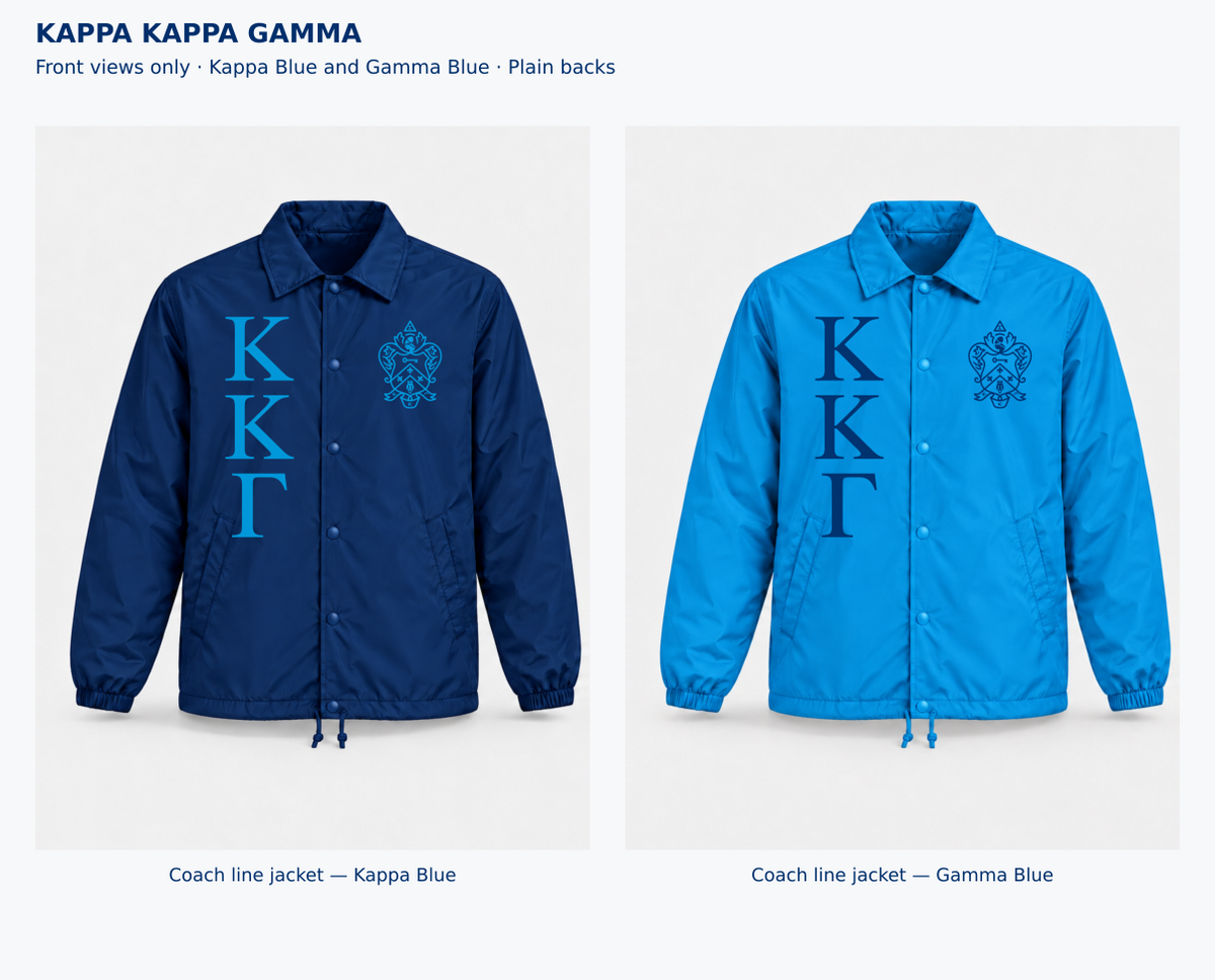 Kappa Kappa Gamma line jacket collection overview