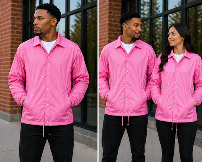 Pink Premium Custom Line Jacket – Made to Order Coach Jacket with Personalization Options (Copy) (Copy) (Copy) (Copy)