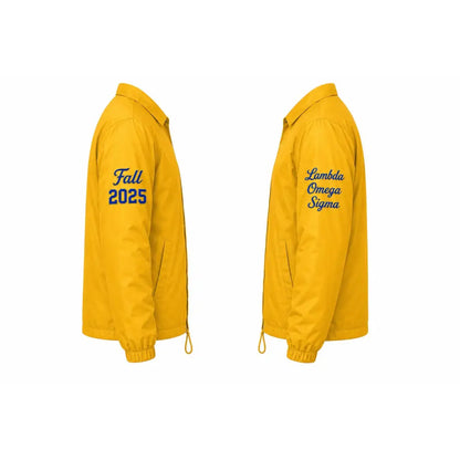 Sigma Gamma Rho Custom Line Jacket with personalized front, back, and sleeve embroidery