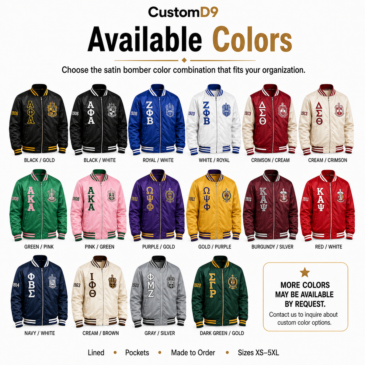 Custom Satin Bomber Jacket – Personalized Embroidered Jacket - product image 1