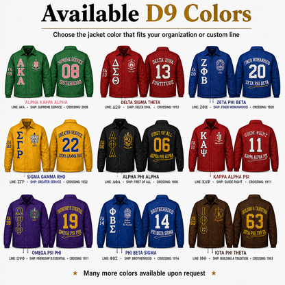 Custom Nylon Line Crossing Jacket – Design Your Own Sorority & Fraternity Jacket - product image 4