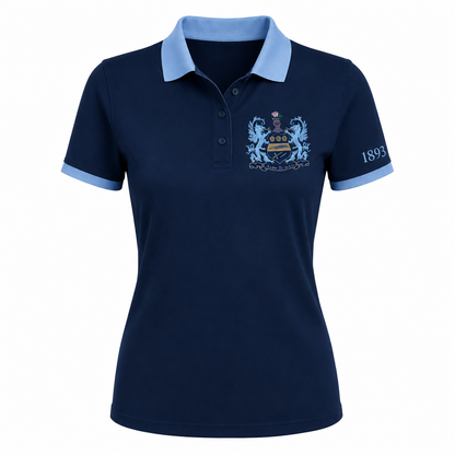2 Tone Dark Blue & Light Blue Alpha Xi Delta Embroidered Polo Shirt – Personalized Sorority Polo - product image 2