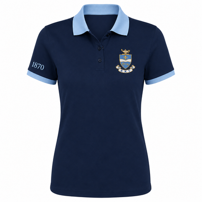 2 Tone Dark Blue & Light Blue Kappa Kappa Gamma Embroidered Polo Shirt – Personalized Sorority Polo - product image 2