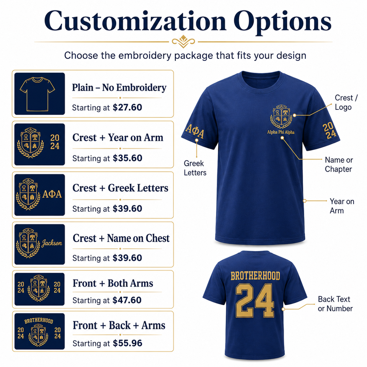 Custom Embroidered T-Shirt – Design Your Own Personalized Shirt - product image 2