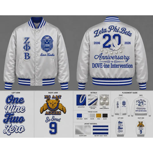 Custom Lot of 9 Satin Bomber Jackets front view with personalized embroidery