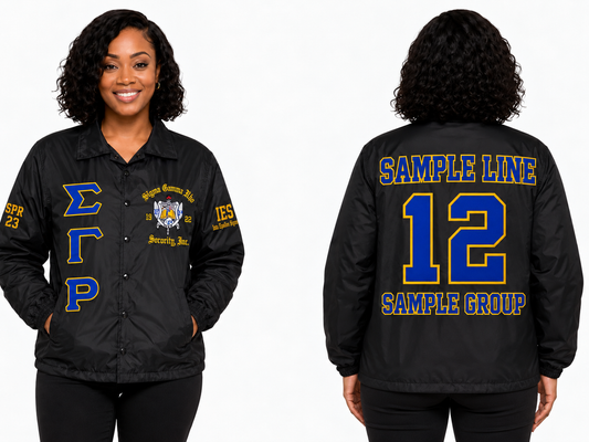 Sigma Gamma Rho Personalized Embroidered Line Jacket – Personalized | Pirani9