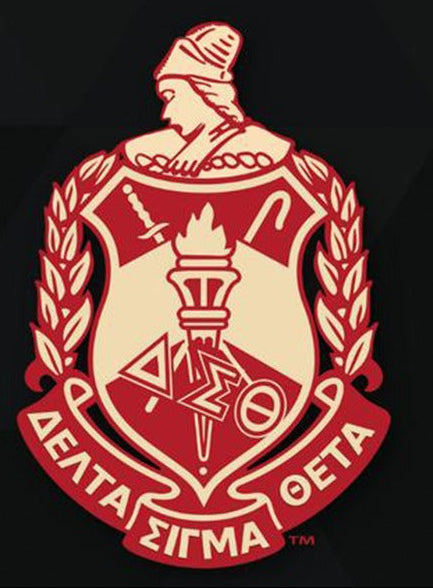 2 Tone Crimson & Cream Delta Sigma Theta Embroidered Polo Shirt – Personalized Sorority Polo - product image 4