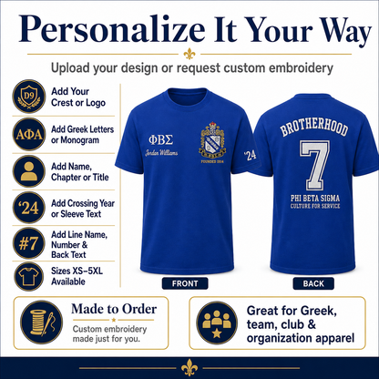 Custom Embroidered T-Shirt – Design Your Own Personalized Shirt - product image 1