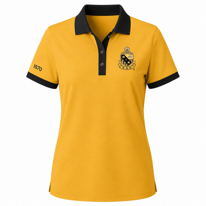2 Tone Gold & Black Kappa Alpha Theta Embroidered Polo Shirt – Personalized Sorority Polo - product image 2
