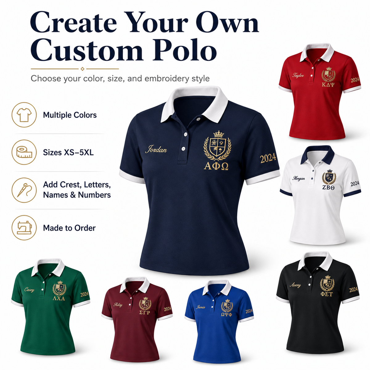 Custom Embroidered Polo Shirt – Design Your Own Personalized Polo - product image 1
