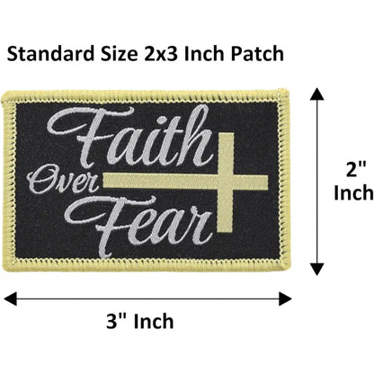 Christian Morale Patch Set close view showing woven or embroidered details