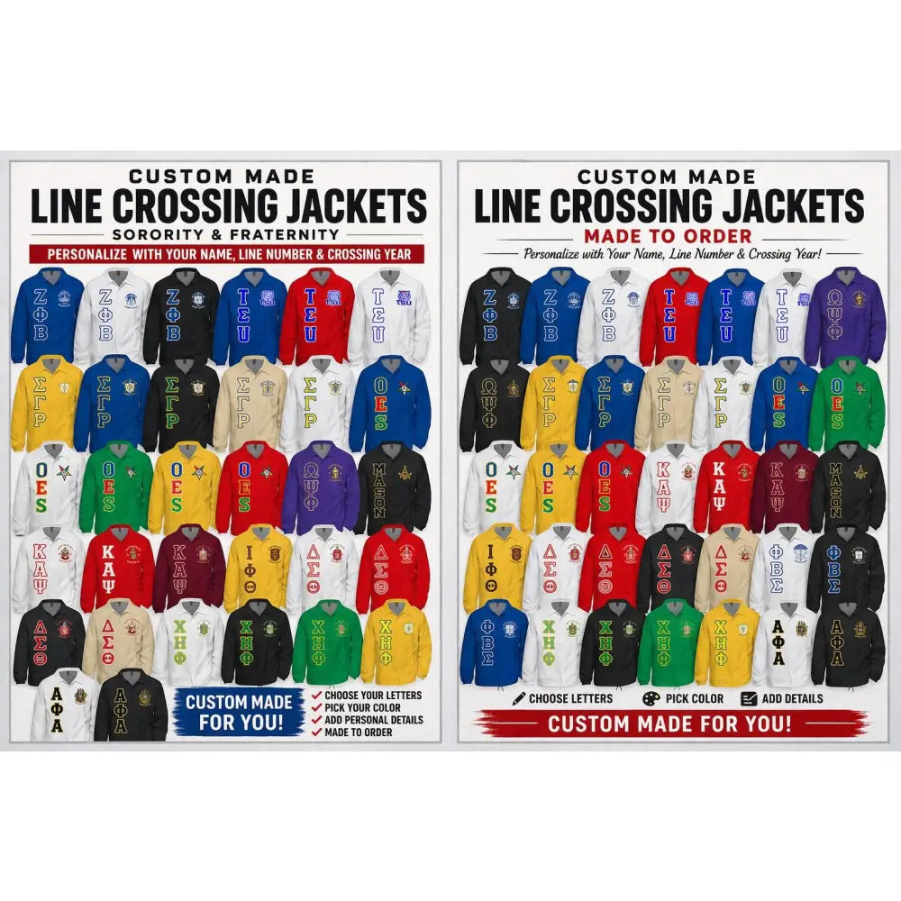 Red custom embroidered Cropped Line Jacket with personalized front, back, and sleeve embroidery