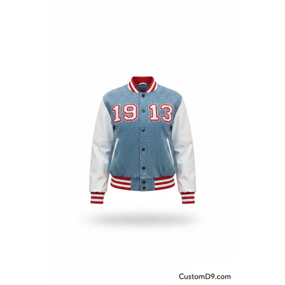 Custom 1913 Delta Sigma Theta Sorority Apparel front view with personalized crimson and cream design