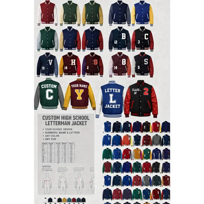 Custom Personalized Youth Letterman Jacket sleeve view with letters and year details