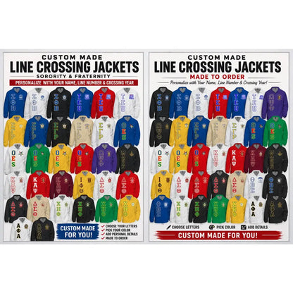 Red custom embroidered Cropped Line Jacket with personalized front, back, and sleeve embroidery