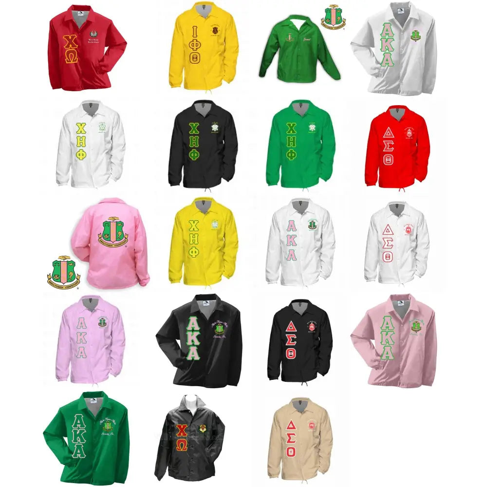 custom embroidered Custom Line Jacket with personalized front, back, and sleeve embroidery