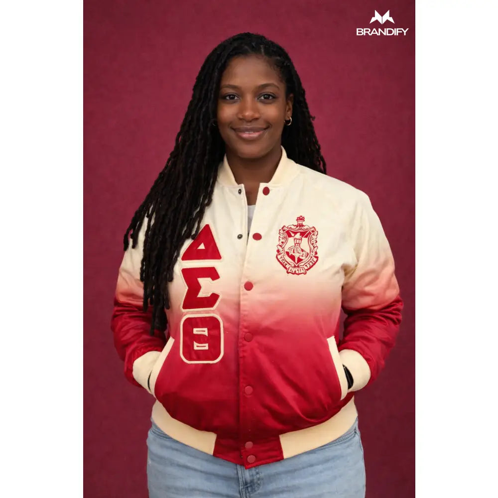 Custom Delta Sigma Theta Sorority Apparel Style 2 back view with custom line name and number