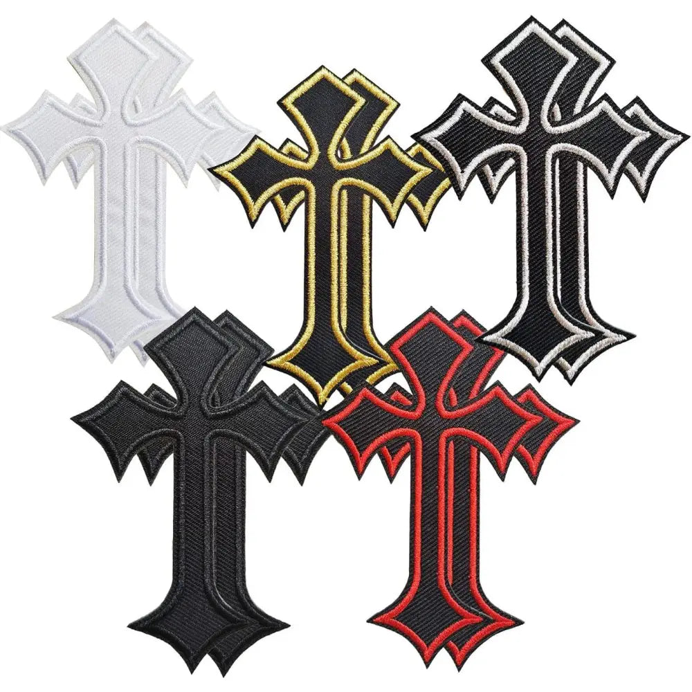 Embroidered Cross Patch Set complete decorative patch set