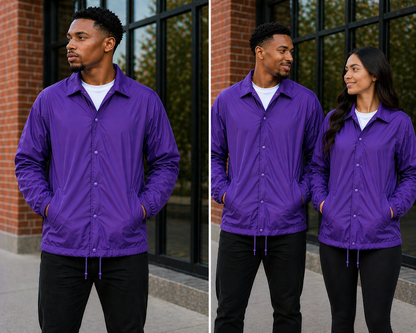 Purple Premium Custom Line Jacket – Made to Order Coach Jacket with Personalization Options (Copy) (Copy) (Copy) (Copy) (Copy)