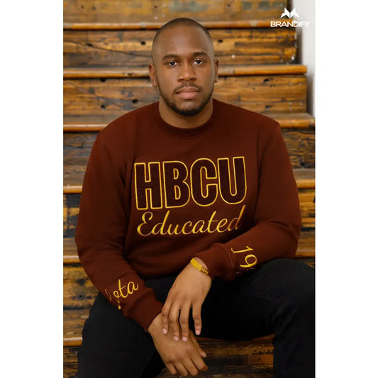 Custom HBCU Chenille Sweatshirt Style 6 front view with personalized college design