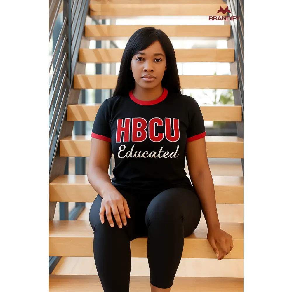 Custom Women's HBCU Chenille Tee front view with personalized college design