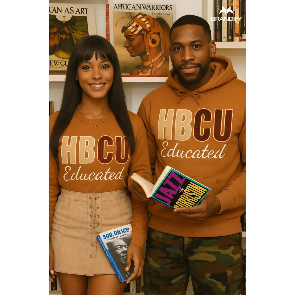 Custom HBCU Chenille Tee front view with personalized college design