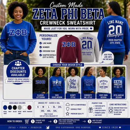 Red Zeta Phi Beta Custom Line Jacket with personalized front, back, and sleeve embroidery