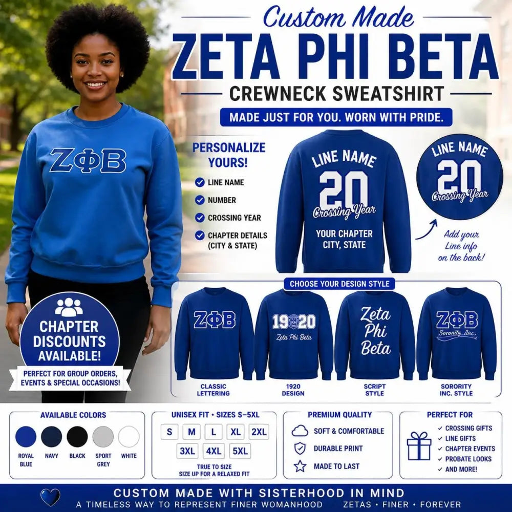 Red Zeta Phi Beta Custom Line Jacket with personalized front, back, and sleeve embroidery