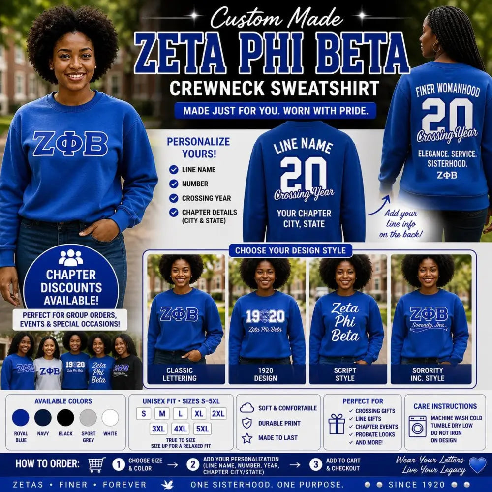 Red Zeta Phi Beta Custom Line Jacket with personalized front, back, and sleeve embroidery