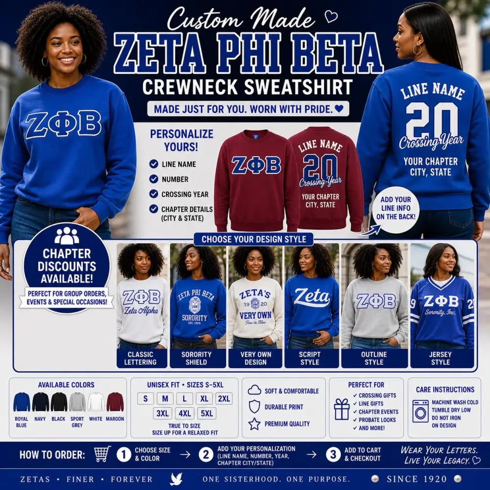 Red Zeta Phi Beta Custom Line Jacket with personalized front, back, and sleeve embroidery