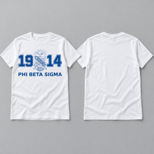 Approved Phi Beta Sigma white Collegiate 1914 T-shirt