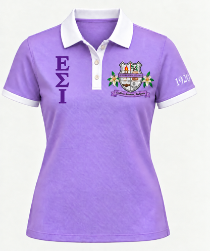 Epsilon Sigma Iota Lavender Crest Polo – Special Order