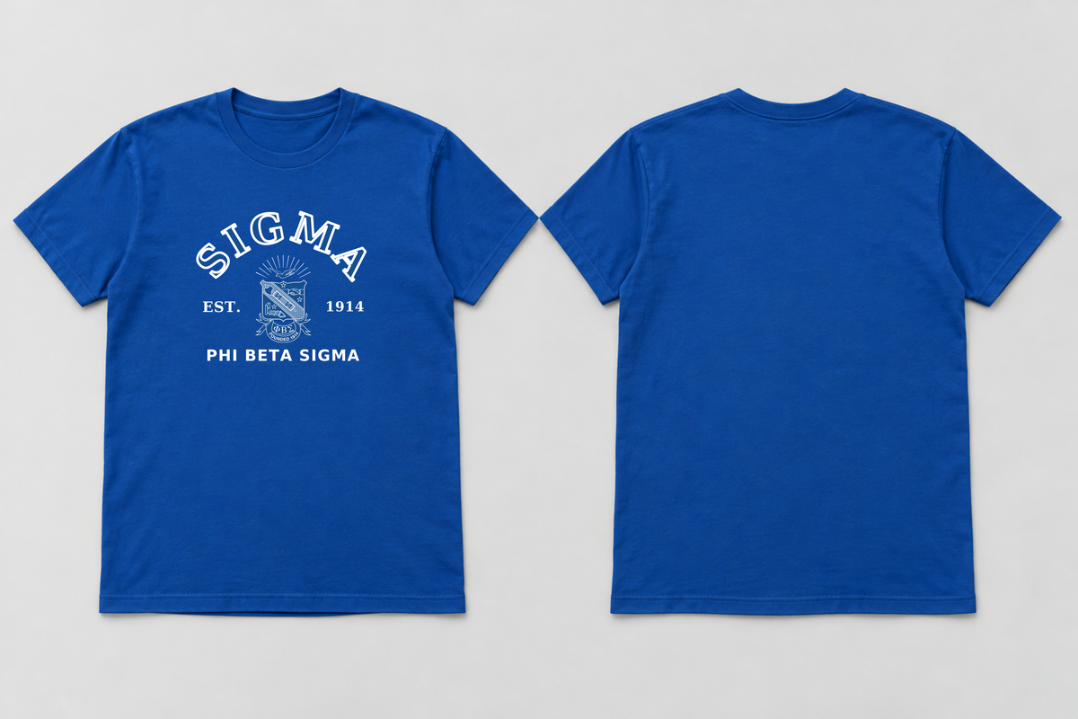 Approved Phi Beta Sigma royal blue Sigma Heritage T-shirt
