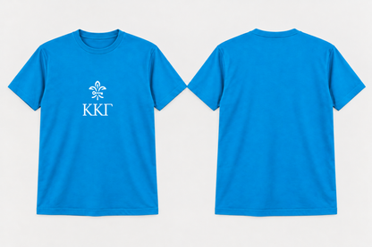Approved Kappa Kappa Gamma Gamma Blue Stacked Greek Key T-shirt