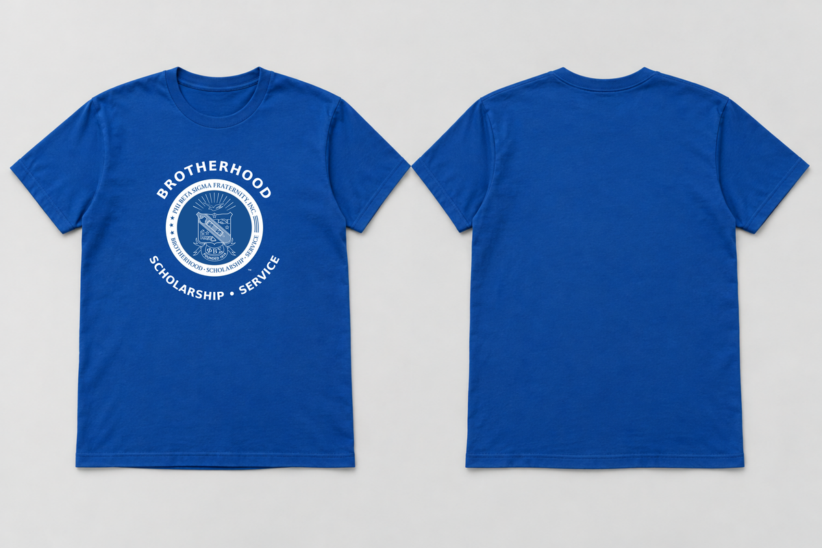 Approved Phi Beta Sigma royal blue Principles Seal T-shirt