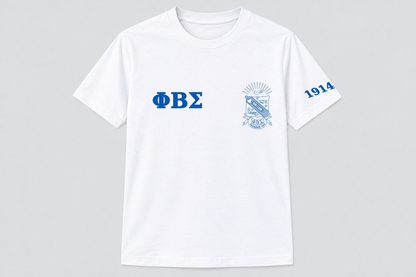 Phi Beta Sigma White classic printed T-shirt — shirt-only mockup