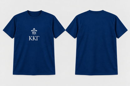 Approved Kappa Kappa Gamma Kappa Blue Stacked Greek Key T-shirt
