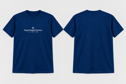 Approved Kappa Kappa Gamma Kappa Blue Brandmark Tagline T-shirt