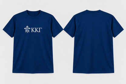Approved Kappa Kappa Gamma Kappa Blue Horizontal Greek Key T-shirt