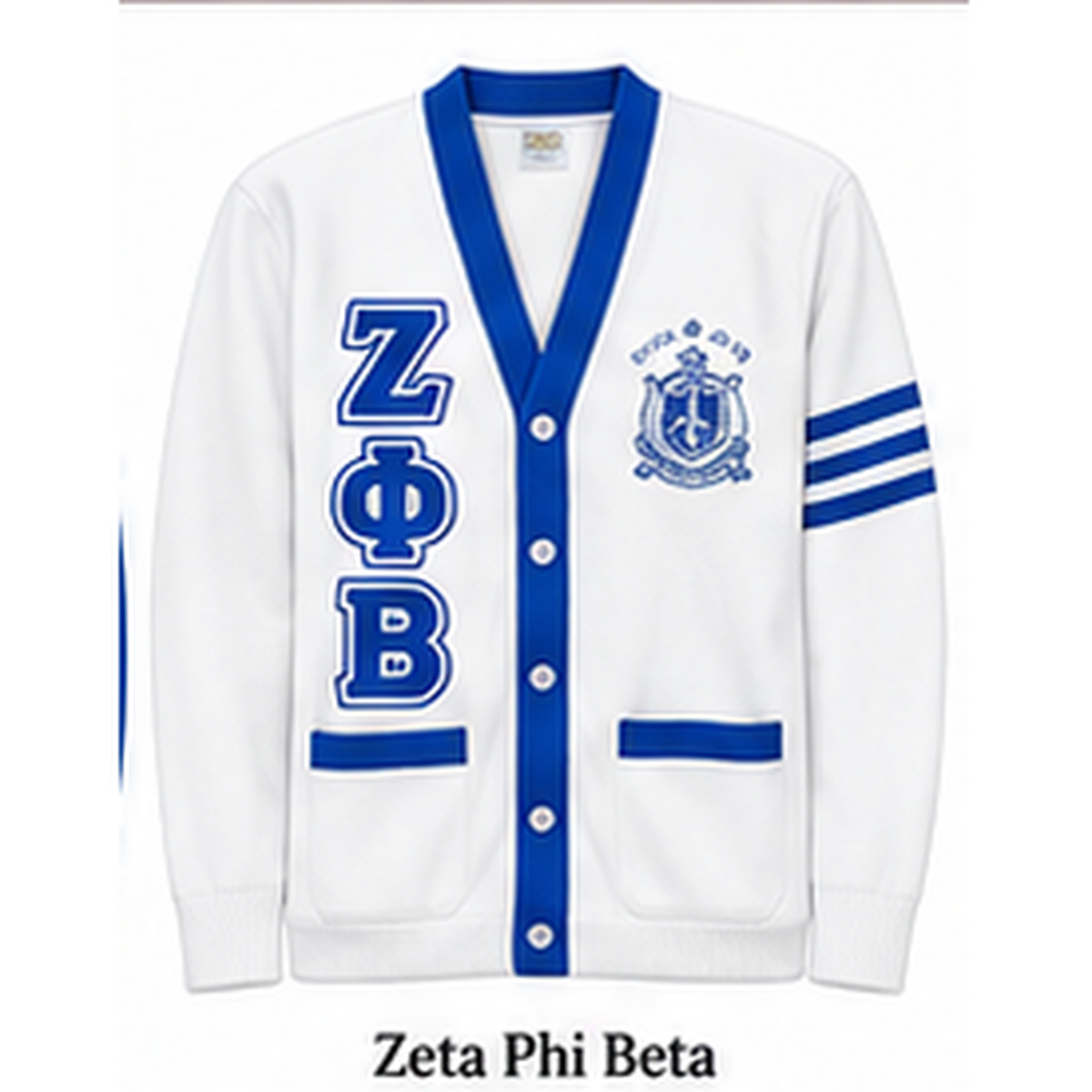 Alpha Phi Alpha gold and black custom embroidered cardigan