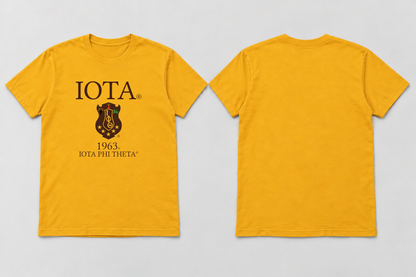 Approved Iota Phi Theta gilded gold IOTA Shield 1963 T-shirt