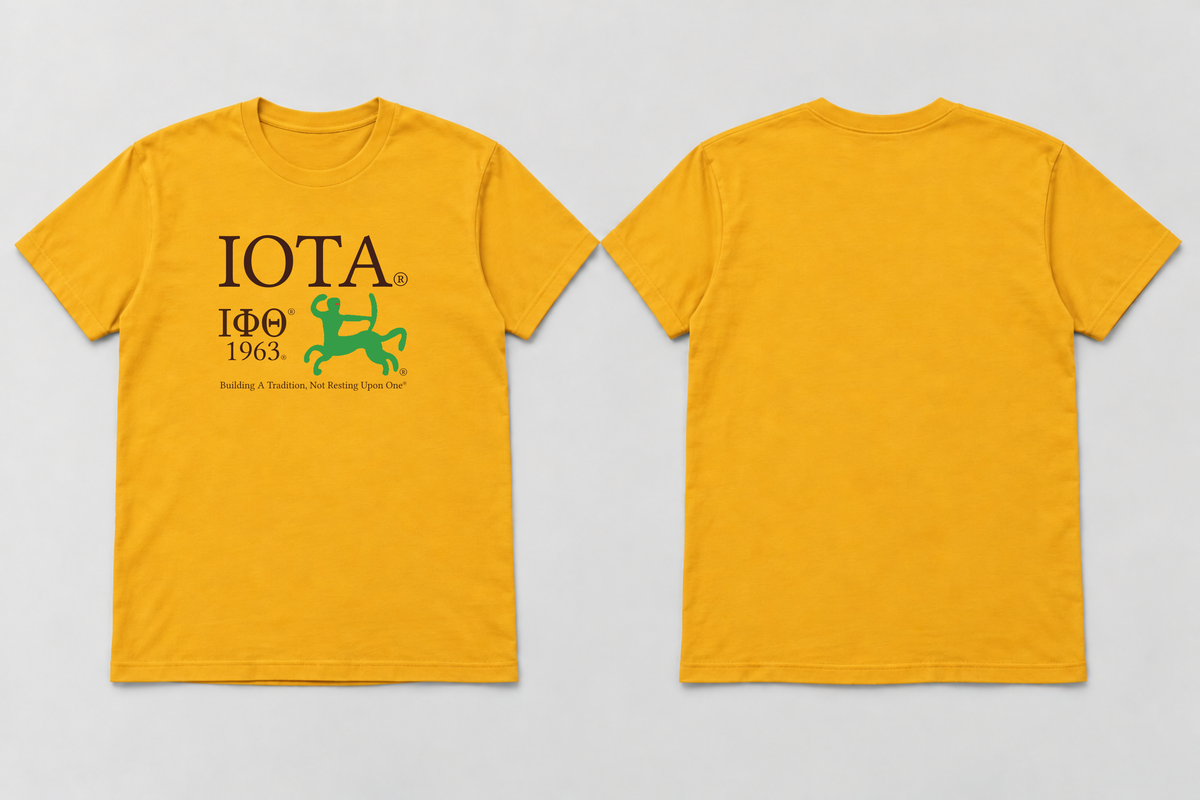 Approved Iota Phi Theta gilded gold IOTA Centaur Signature T-shirt