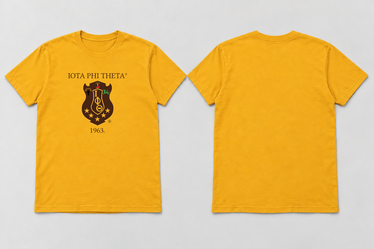 Approved Iota Phi Theta gilded gold Classic Shield 1963 T-shirt