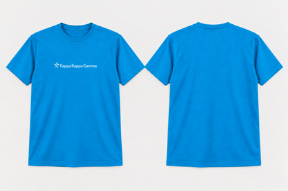 Approved Kappa Kappa Gamma Gamma Blue Horizontal Brandmark T-shirt