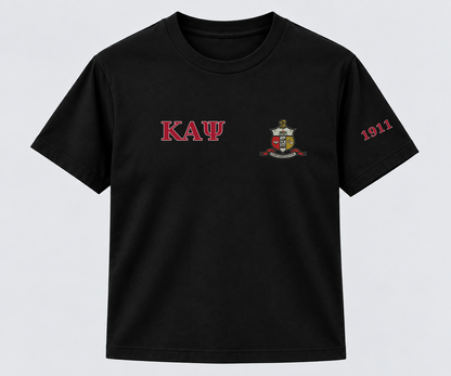 Kappa Alpha Psi Black classic printed T-shirt — shirt-only mockup
