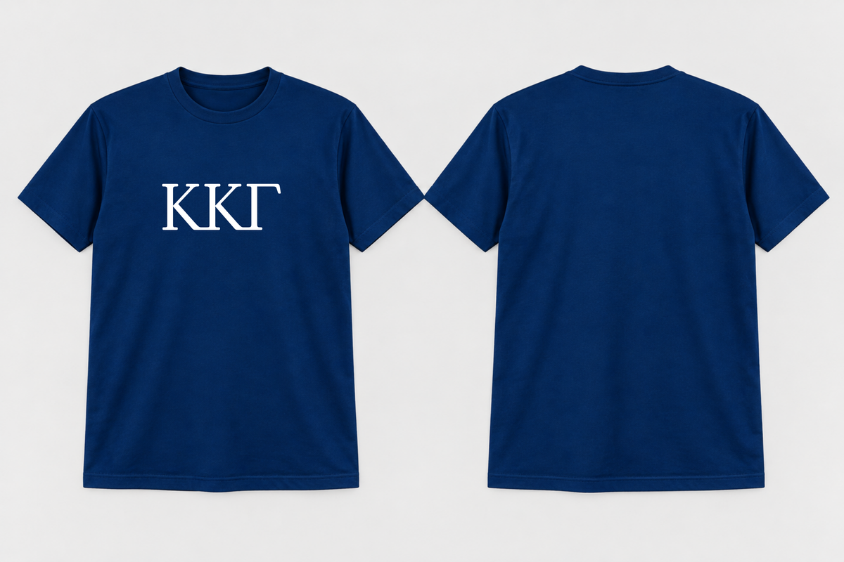Approved Kappa Kappa Gamma Kappa Blue Greek Letters T-shirt
