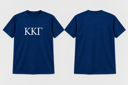 Approved Kappa Kappa Gamma Kappa Blue Greek Letters T-shirt